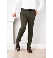 LUCCİO REGULAR FİT KIŞLIK ERKEK GABARDİN PANTOLON (Yeşil)