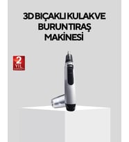 Burun Kulak Ve Kaş Tıraş Makinesi 3d Keskin Bıçaklı Pil İle Çalışan