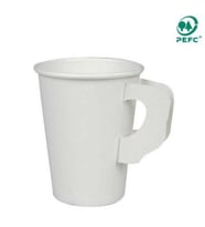 Pappbeger Kulplu Saplı 175 Ml. 6 Oz Kraft Karton Bardak - Gri - 30 Adetlik Paket