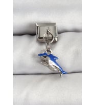 316L Çelik Sallantılı Köpekbalığı Model Gümüş Renk Nomination Charm 5886 - SSSSSS3558-565