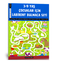 3-9 YAŞ Çocuklar İçin Çiz-YAZ Labirent Bulmaca Seti
