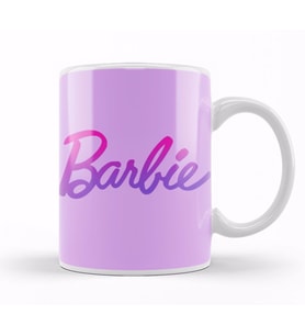 Barbie Purple Shade logo Kupa Bardak Porselen