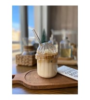 1 Adet Kapaklı Pipetli Pinterest Bardak  Soğuk Kahve Ve Sunum Bardağı  430 ml