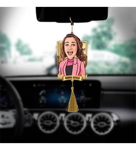 Karikatürlü Tasarım Kız Arkadaşa Hediye Araba Süsü
