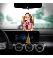 Karikatürlü Tasarım Kız Arkadaşa Hediye Araba Süsü