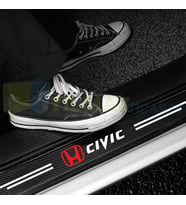Honda Civic Logo Karbon Kapı Eşiği Koruma Araba Etiket Oto Sticker Yapıştırma 4 Parça