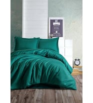 Cotton Box Çift Kişilik Saten Nevresim Takımı Elegante Stripe Petrol
