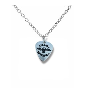 Avenged Sevenfold Rock Grubu Pena Şeklinde Çift Taraflı Rock İşaretli Metal Zincirli Unisex Kolye (Gümüş)