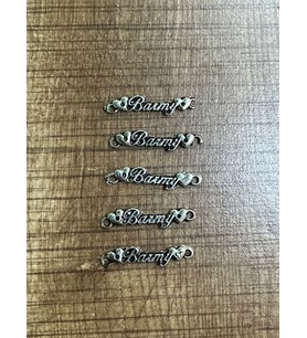 3 CM 5 ADET ÇELİK YAZILI DELİKLİ ÇANT GİYİM ÖRGÜ DİKİŞ AKSESUARI