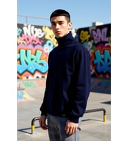 Erkek Dik Yaka Standart Kol Oversize Kalıp Fermuarlı Sweatshirt Fonksiyonel Dayanıklı Spor