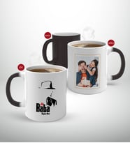 BK Gift Kişiye Özel Babalar Günü Hediyesi Fotoğraflı Sihirli Kupa Bardak-17 (Beyaz)