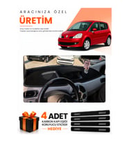 RENAULT MODUS (2004-2012) Uyumlu Torpido Koruma Örtüsü Oto Kılıfı - Siyah
