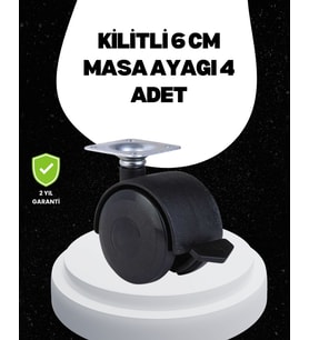 Northcity 6 cm Kilitli Tekerlek Ayak 4 Adet - Sehpa ve Ekipman İçin Sağlam Çözüm