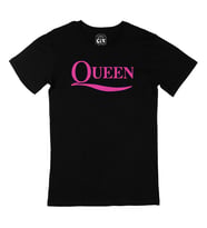 Pembe Queen Rock Siyah Tişört