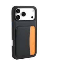 Apple iPhone 17 Pro Max Uyumlu Kılıf Kartlıklı Zore X-Kart Silikon Kapak (Siyah)