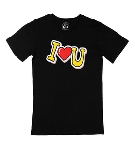I Love You Siyah Tişört