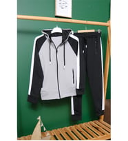Unisex Şerit Detaylı Kapüşonlu Çocuk Eşofman Takımı 1903 (Çok Renkli)