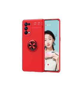 Oppo Reno 5 Pro 5G Uyumlu Kılıf Zore Ravel Silikon Kapak (Kırmızı)