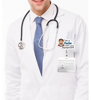 Doktor Temalı Yaka Kartı İsimlik  Doktor Yaka Kartı Aparatı  Yoyo Mekanizmalı Kartlık