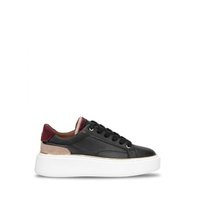 John Richardo 1247 Kadın Hakiki Deri Klasik Sneaker Siyah