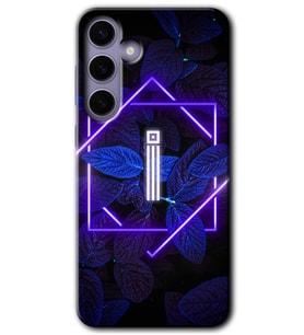 Galaxy S24 Plus Kılıf HD Desen Baskılı Kılıf - Dark Neon Yaprak İ Harfi