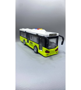 Sürtmeli Işıklı Sesli Tek Katlı City Bus Kapıları Açılan Yeşil Tur Oyuncak Gezi Şehir Otobüsü