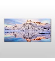 Karlı Dağ Kanvas Tablo 100x50cm (Karışık)