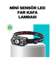 Mey İthalat® Hareket Sensörlü Şarjlı LED Far Suya Dayanıklı Çok Modlu