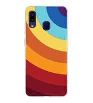 Samsung Galaxy M10s Kapak Renk Cümbüşü Tasarımlı Şeffaf Silikon Kılıf