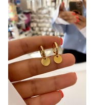 ÇELİK KİŞİYE ÖZEL İSİMLİ KÜPE KİŞİYE ÖZEL KÜPE (Gold)