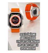 Mey İthalat® Yeni Nesil Akıllı Saat Nabız Ölçer Sağlık Ölçer ve Kalori Ölçer Uyku Takibi NFC Özelliğ