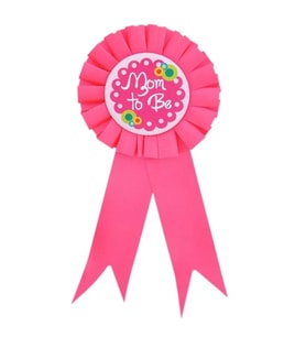 Mom To Be Yazılı Rozet Pembe Renk