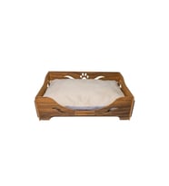 Doğal Ahşap Kedi Yatağı, Rahat ve Şık Tasarım, 35-45-60cm