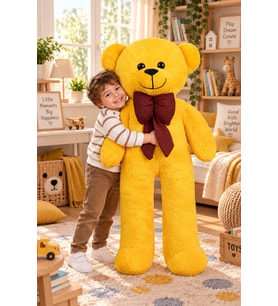 Pandamkee Sevimli 100 cm Ayıcık (%100 Yerli ) (Sarı)