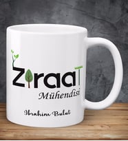 Ziraat Mühendisi isme özel Meslek kupa bardak