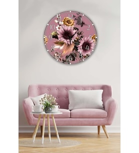 Retro Tasarımlı Duvar Saati 35 X 35 Cm (Baskılı)
