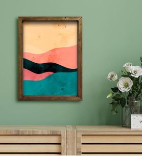 BK Gift Otel Odası Konseptli Doğal Masif Ahşap Çerçeveli Tablo 30x40cm-125