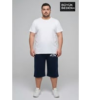 Büyük Beden Erkek Şort New York Baskılı Rahat Kalıp 3XL-6XL SPR26BSR591-05