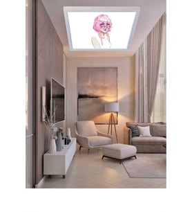 Relax Girl-genç Odası Led Aydınlatma Avize- 60w Modern Tasarım 60x60 -beyaz Işık-tavan Lambası