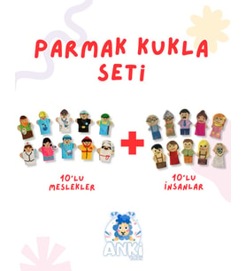 İnsanlar ve Meslekler Parmak Kukla Seti 20'li
