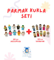 İnsanlar ve Meslekler Parmak Kukla Seti 20'li