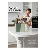 Mey İthalat® Akıllı Sürgülü Bıçaklık ve Kaşıklık Organizeri - Ayarlanabilir Tezgah Üstü Mutfak Düzen
