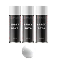 3 Adet Ral 9010 Parlak Beyaz Sprey Boya 400 Ml.