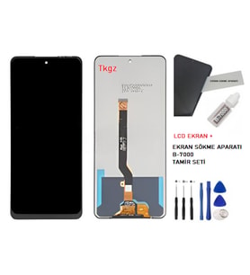 Tecno Pova 4 Uyumlu Lcd Ekran Dokunmatik Servis Lcd + B-7000 + TAMİR SETİ