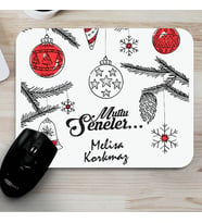 Kişiye Özel Yılbaşına Mesajlı ve İsimli Mouse Pad