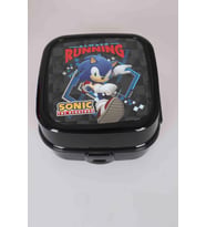 LİSANSLI SONIC 2 KATLI BESLENME KUTUSU / LUNCH BOX (Siyah)