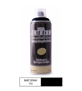 Artdeco Akrilik Sprey Boya 400 ml. MAT SİYAH 