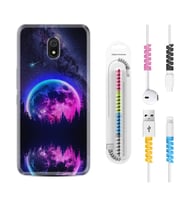 Xiaomi Redmi 8A 8 Pro 9C 9T 10C 11T Pro Kılıf Kablo Koruma Spiral Silikon Star Planet 1652