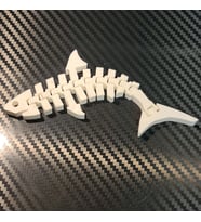 12CM Minik Hareketli  Köpek Balığı PLA Doğal Malzeme Beyaz (Çok Renkli)