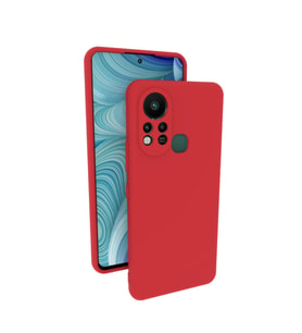 Infinix Hot 11s Kılıf Kamera Korumalı Silikon Rubber Arka Kapak (Kırmızı)
